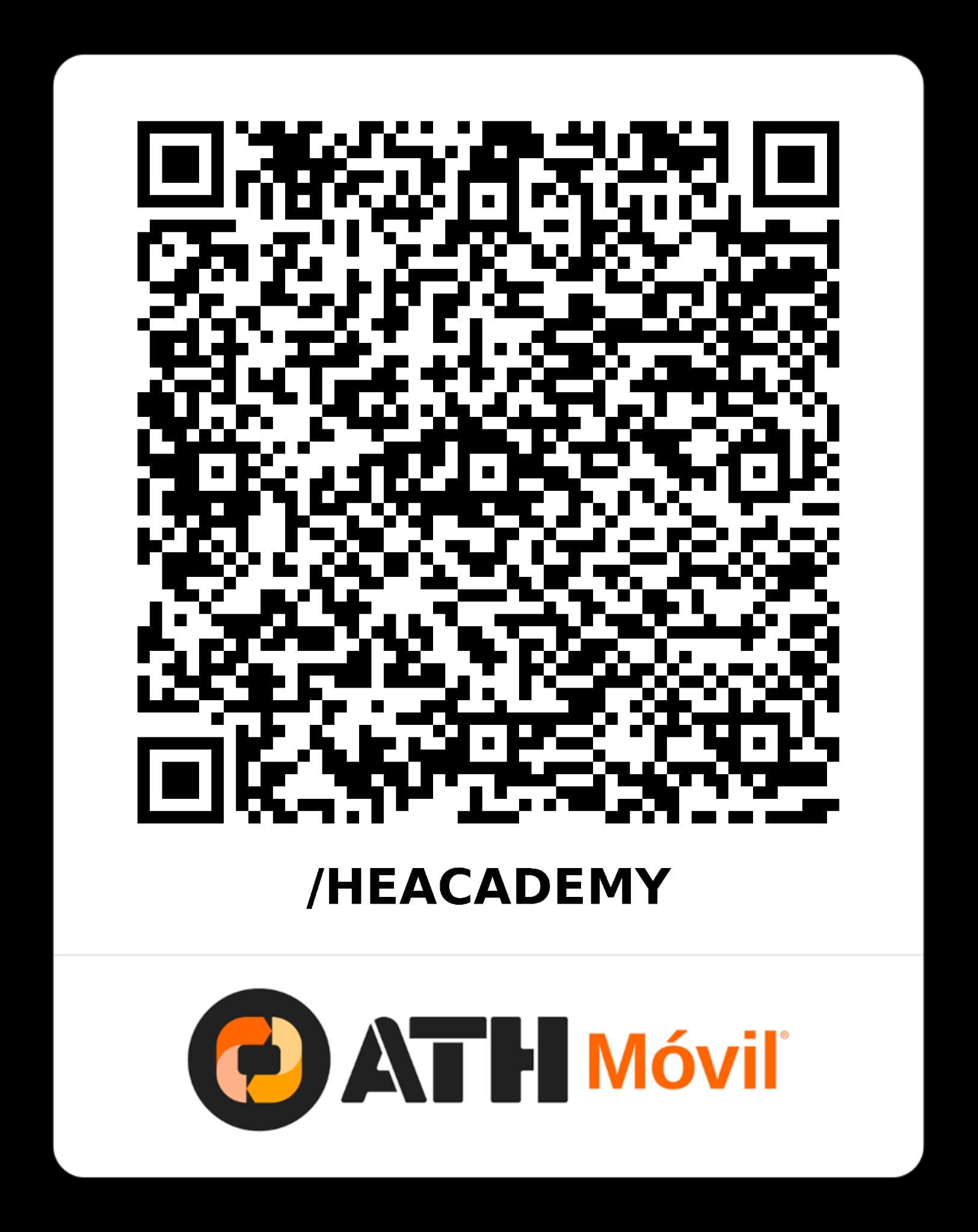 Código QR de ATH Móvil para pagos